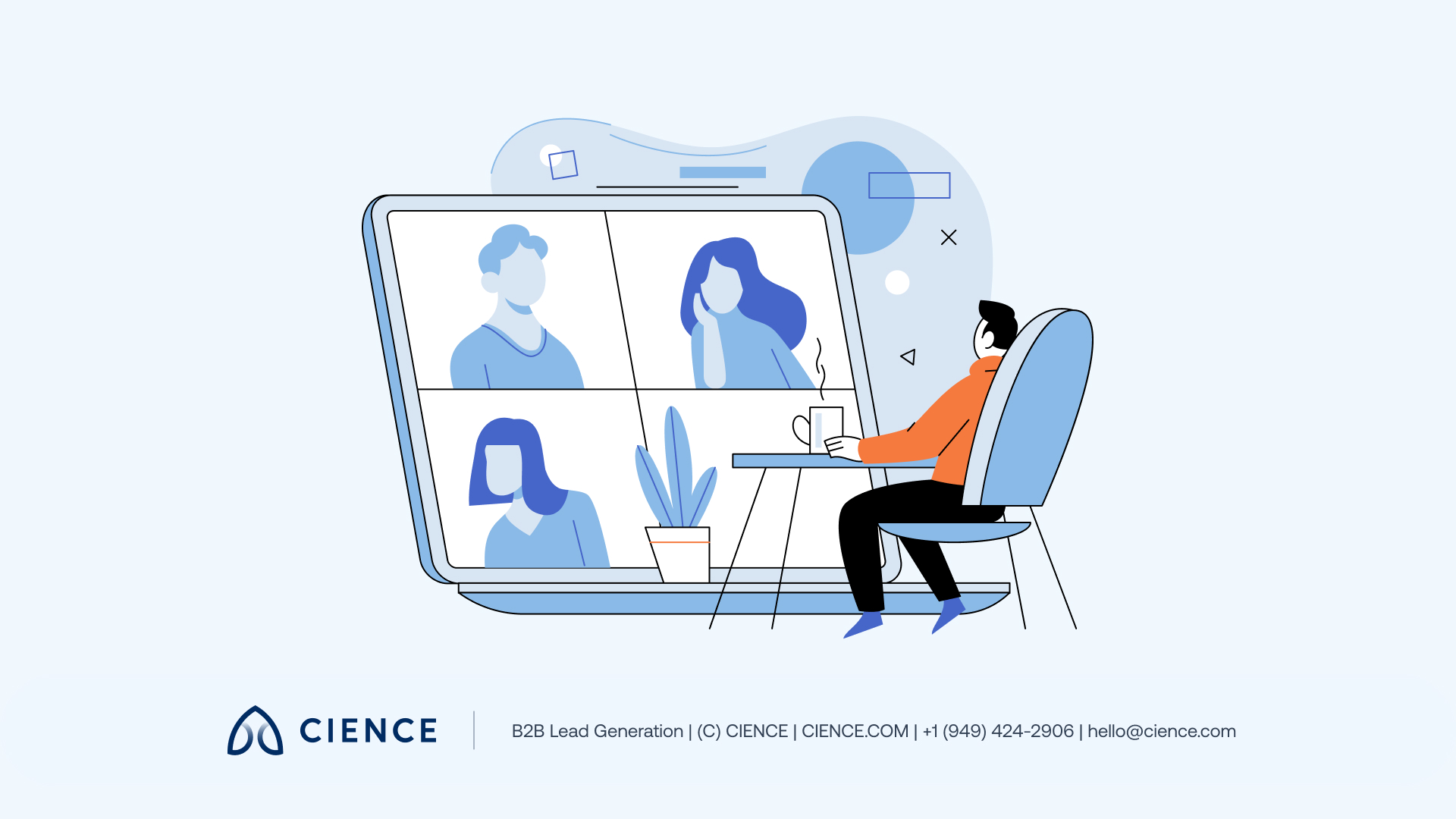 Visualization of five data-driven B2B marketing strategies including website tracking, remarketing, and email personalization